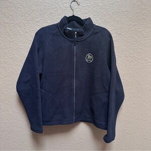 Women’s Oakland A’s Antigua Black Vest Fleece High Collar | size large
